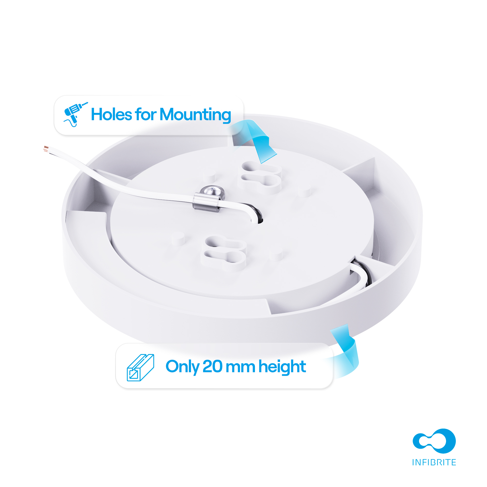 Surface Mount LED Ceiling Light, 10W 800LM, 5CCT Selectable, Wet Rated, Triac Dimmable, ETL, FCC, Energy Star thumbnail 7