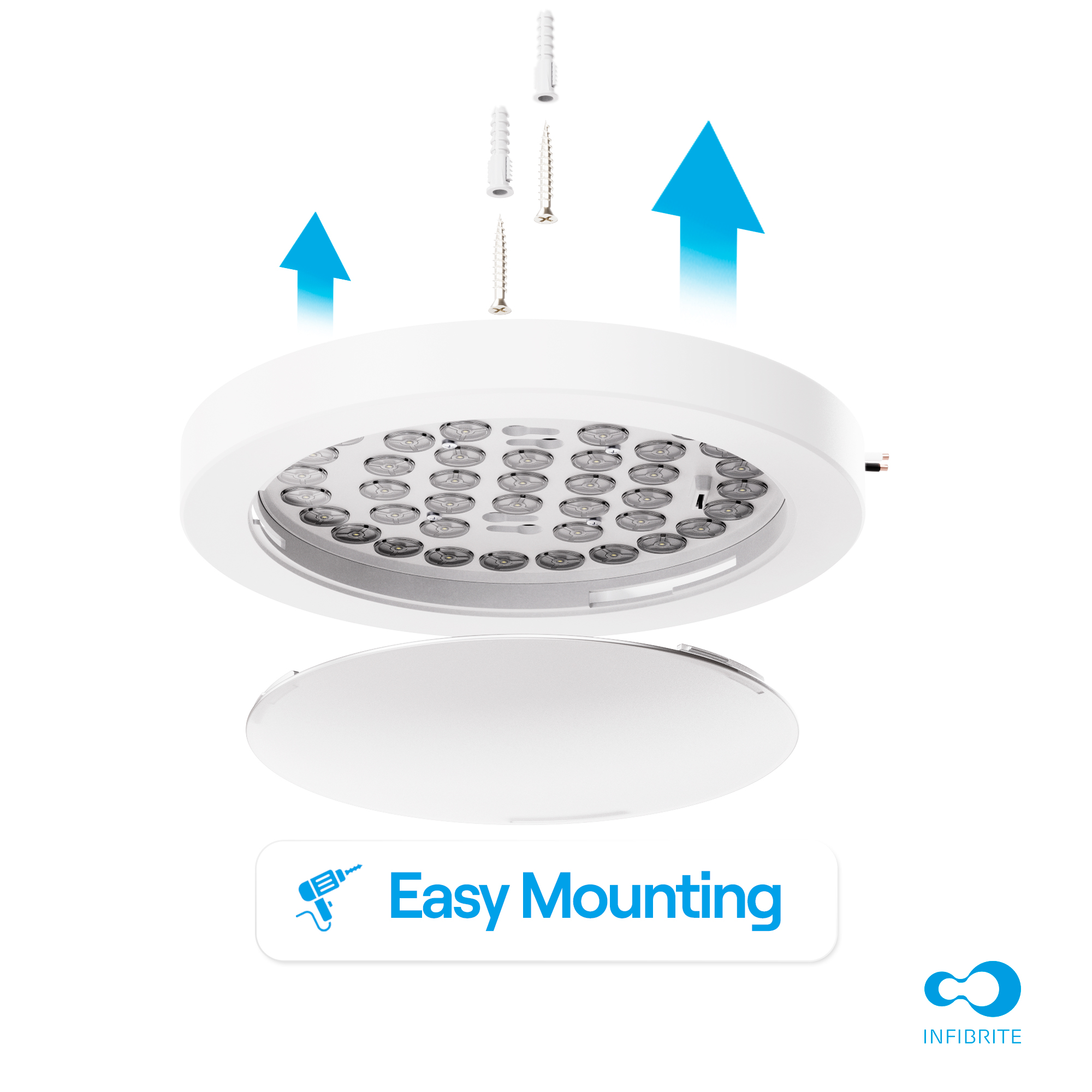 Surface Mount LED Ceiling Light, 15W 1,200LM, 5CCT Selectable, Wet Rated, Triac Dimmable, ETL, FCC, Energy Star thumbnail 6