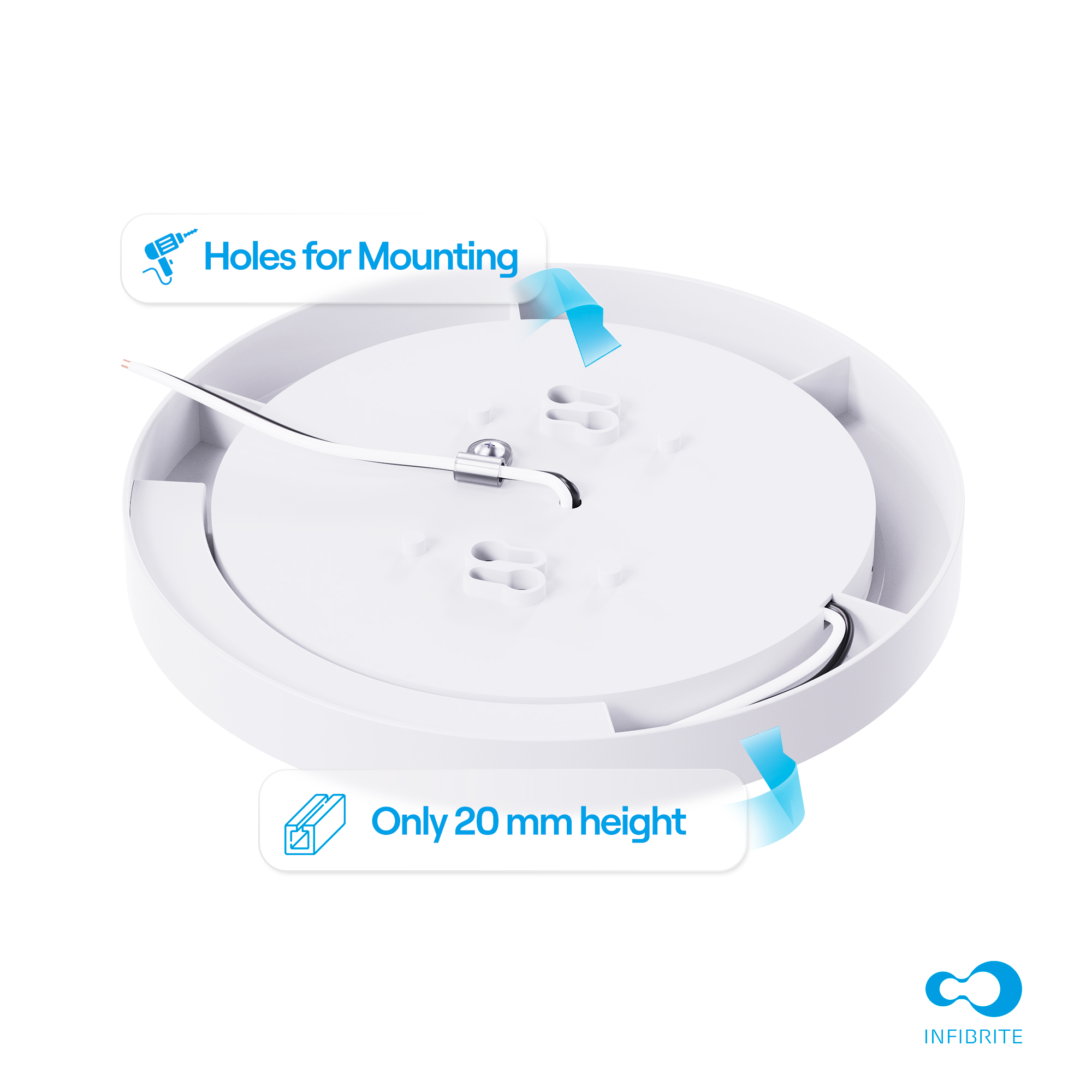 Surface Mount LED Ceiling Light, 15W 1,200LM, 5CCT Selectable, Wet Rated, Triac Dimmable, ETL, FCC, Energy Star thumbnail 7