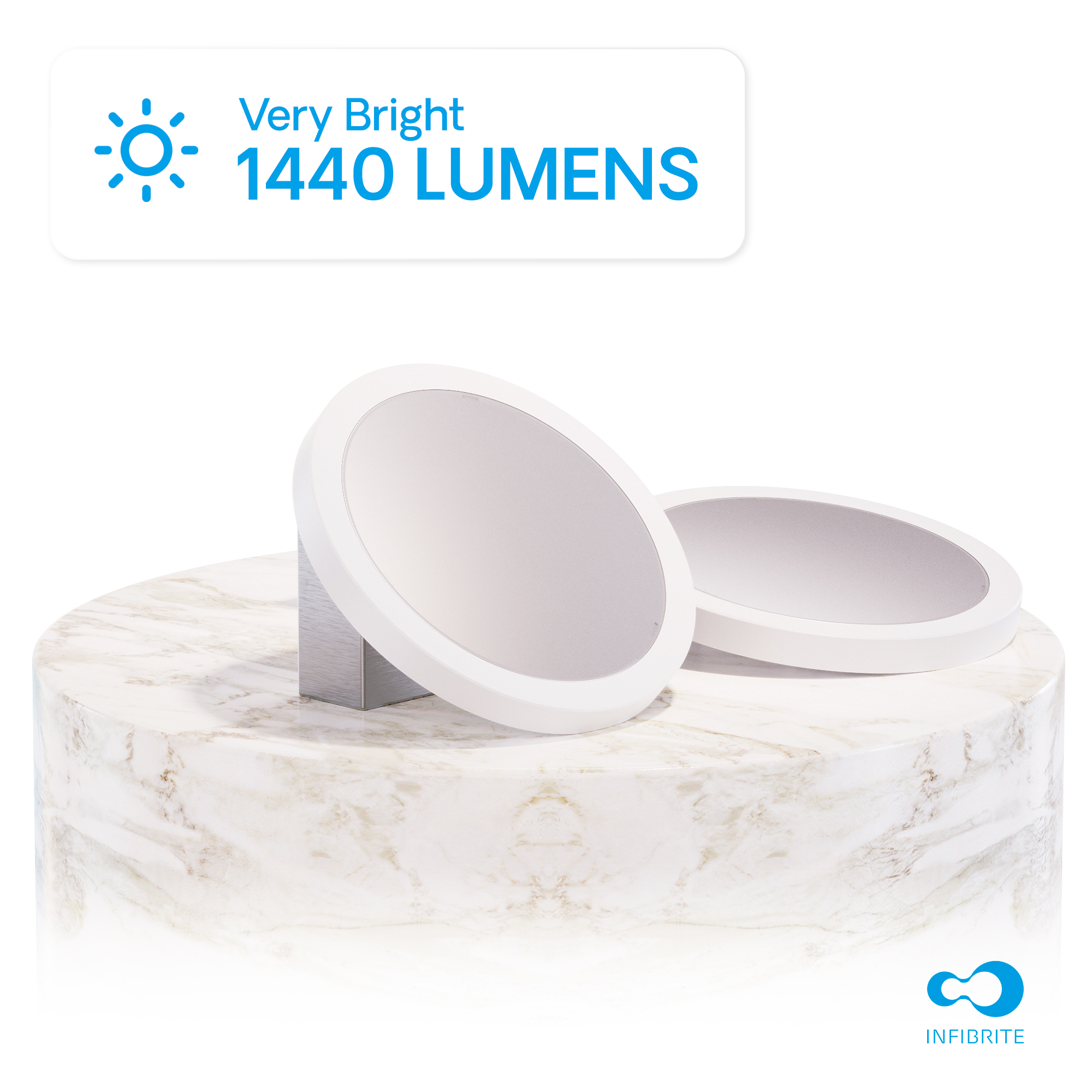 Surface Mount LED Ceiling Light, 18W 1,440LM, 5CCT Selectable, Wet Rated, Triac Dimmable, ETL, FCC, Energy Star