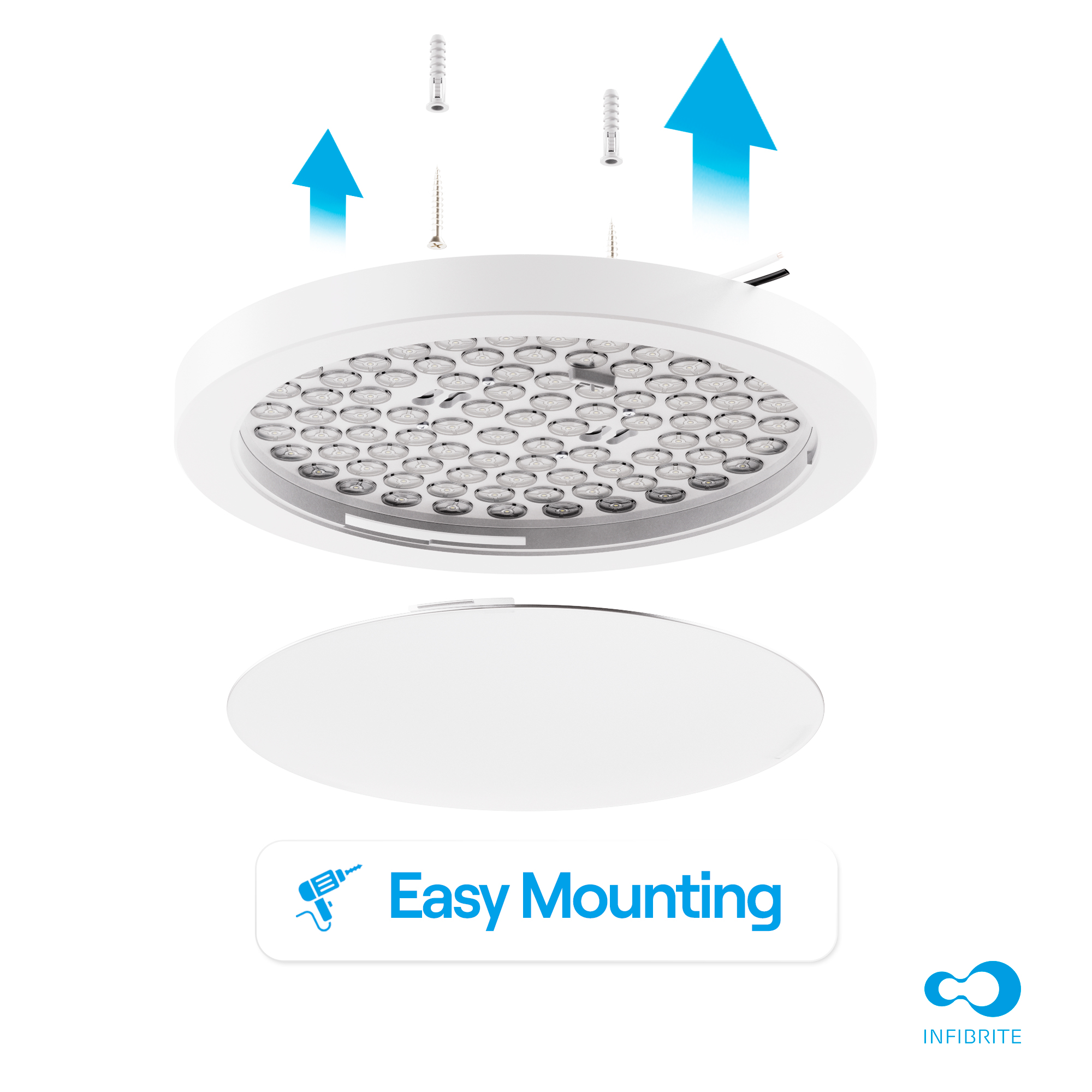 Surface Mount LED Ceiling Light, 18W 1,440LM, 5CCT Selectable, Wet Rated, Triac Dimmable, ETL, FCC, Energy Star thumbnail 6
