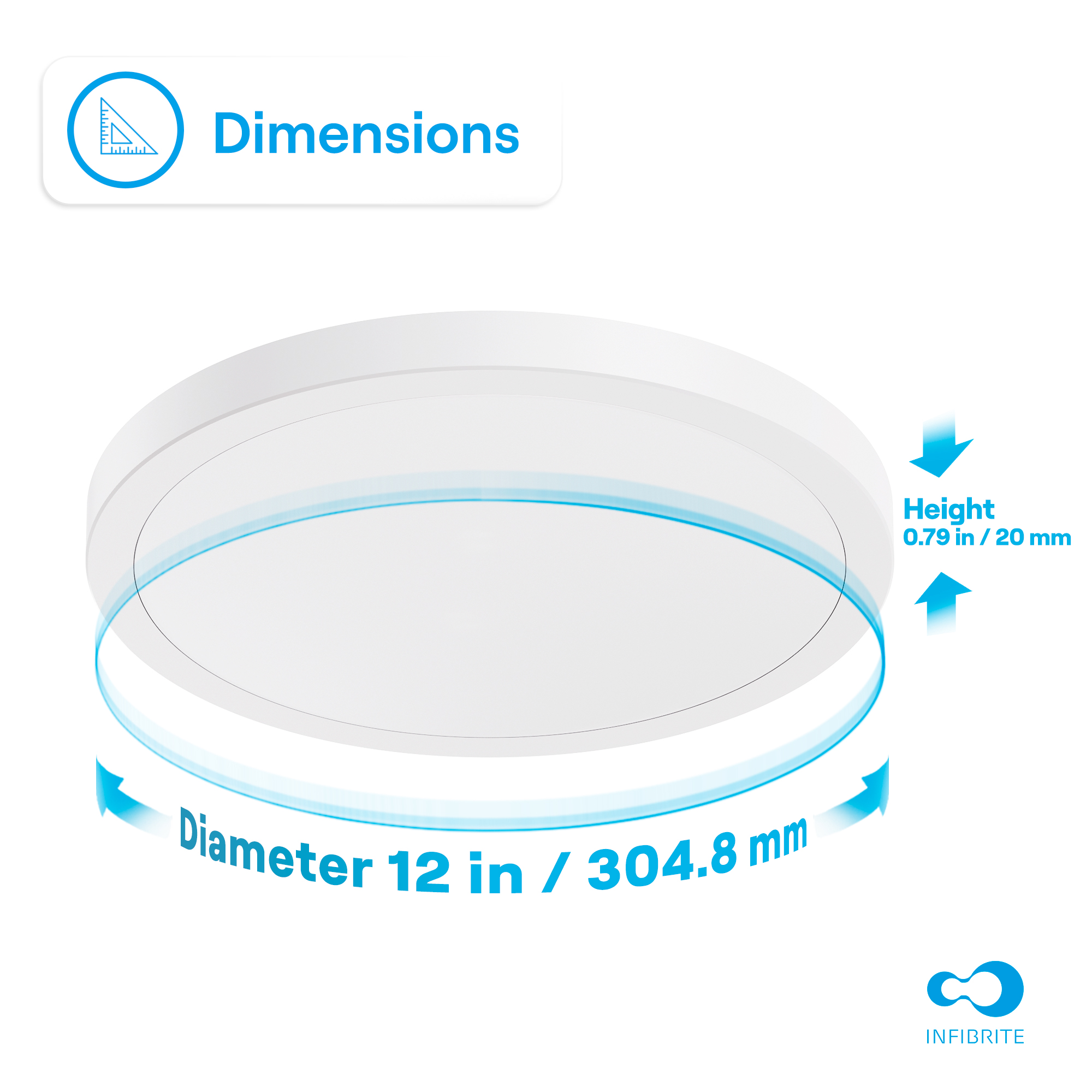Surface Mount LED Ceiling Light, 24W 1,920LM, 5CCT Selectable, Wet Rated, Triac Dimmable, ETL, FCC, Energy Star thumbnail 8