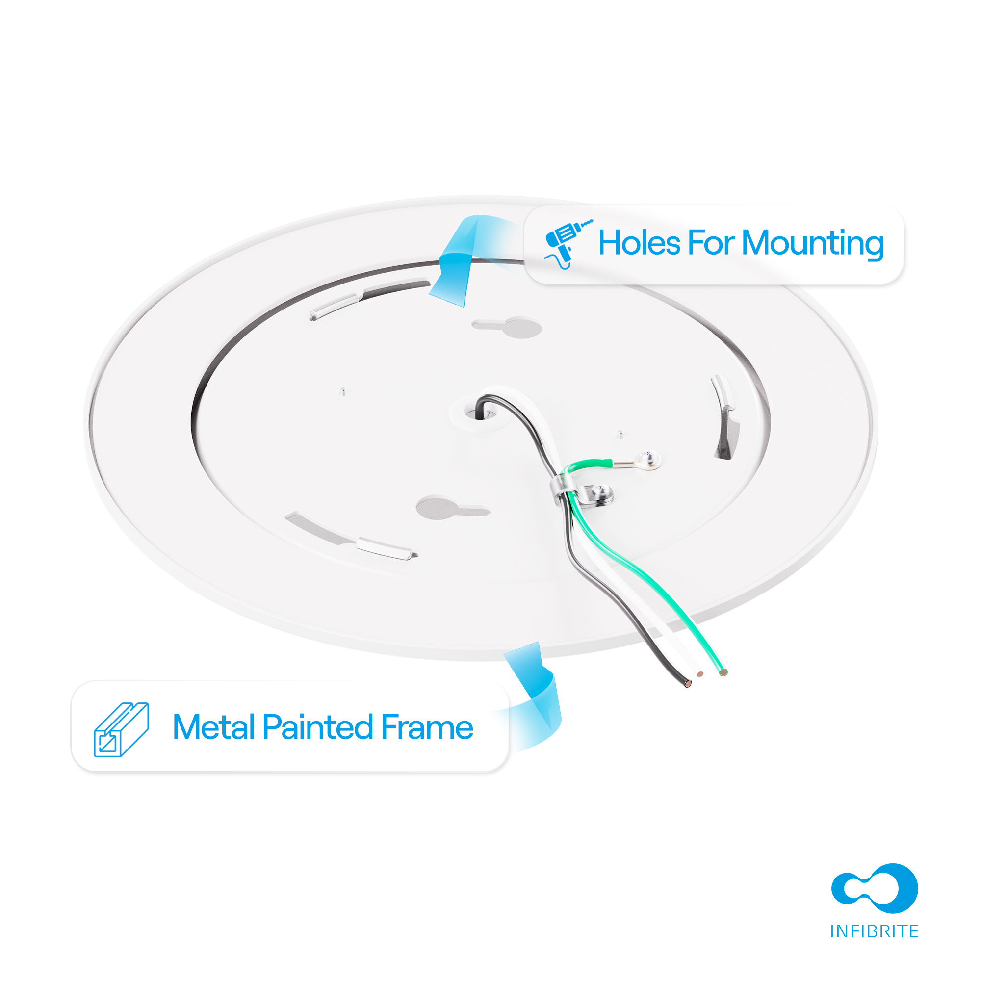 6 Inch Disk LED Ceiling Light, 15W 1,200LM, 5CCT Selectable, Triac Dimmable, ETL, FCC, Energy Star thumbnail 7