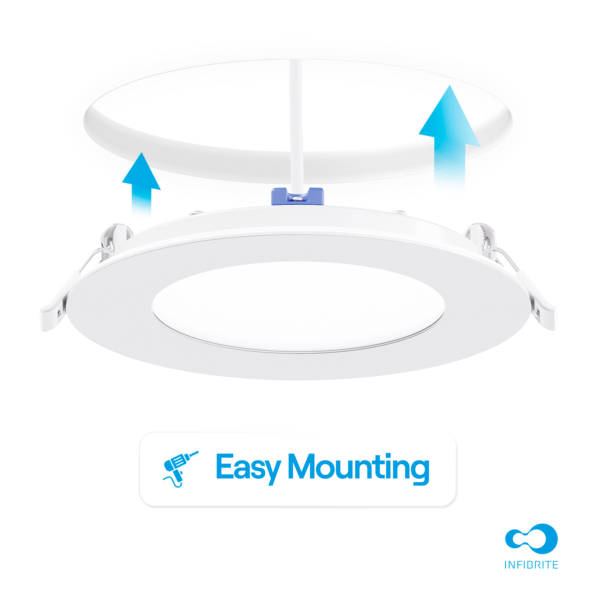4 Inch Ultra-Thin Recessed LED Downlight, 9W 750LM, 3000K Warm White, White Trim, Wet Rated, Triac Dimmable, ETL, FCC, Energy Star, (12 Pack) thumbnail 7