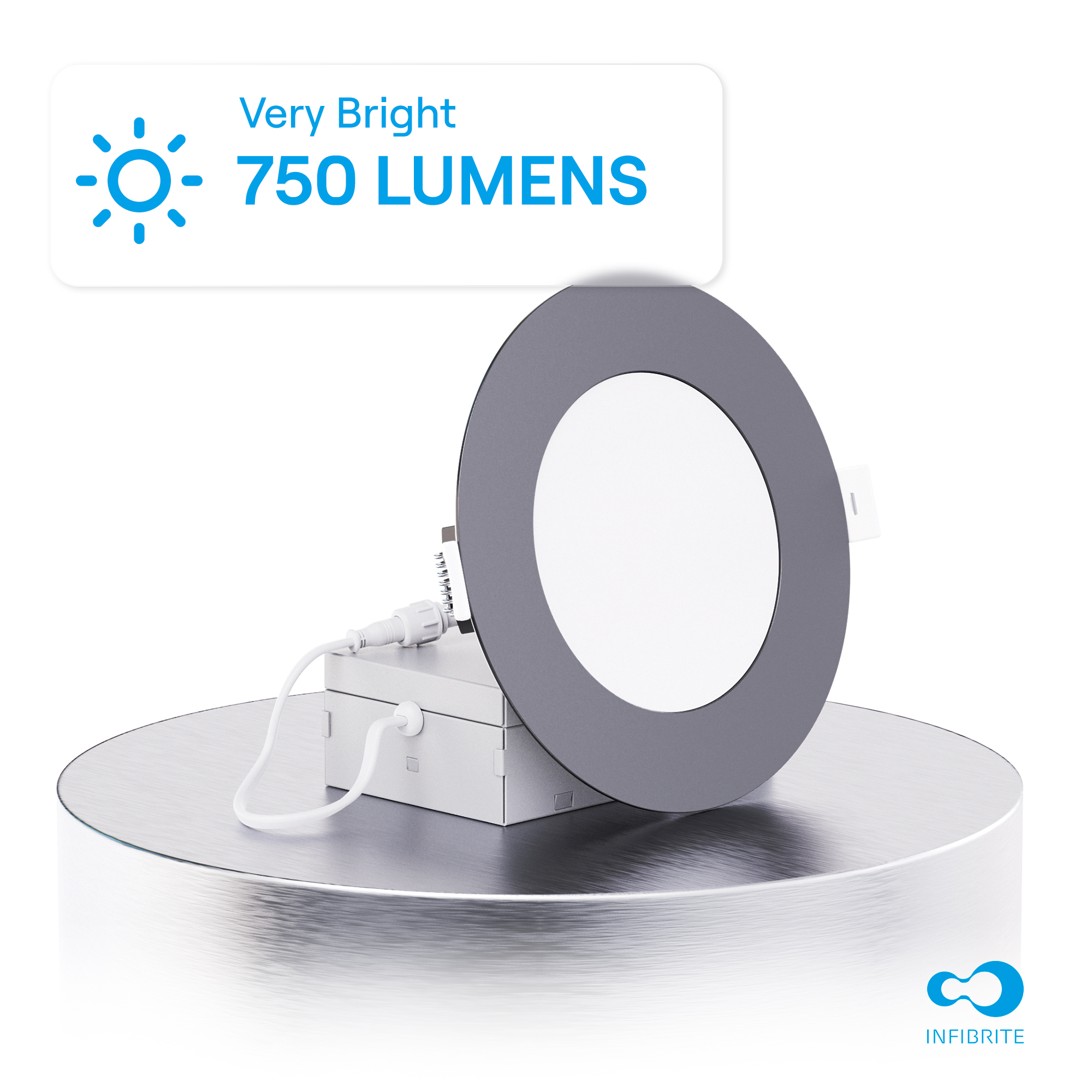 4 Inch Ultra-Thin Recessed LED Downlight, 9W 750LM, 4000K Cool White, Black Trim, Wet Rated, Triac Dimmable, ETL, FCC, Energy Star, (6 Pack) thumbnail 3