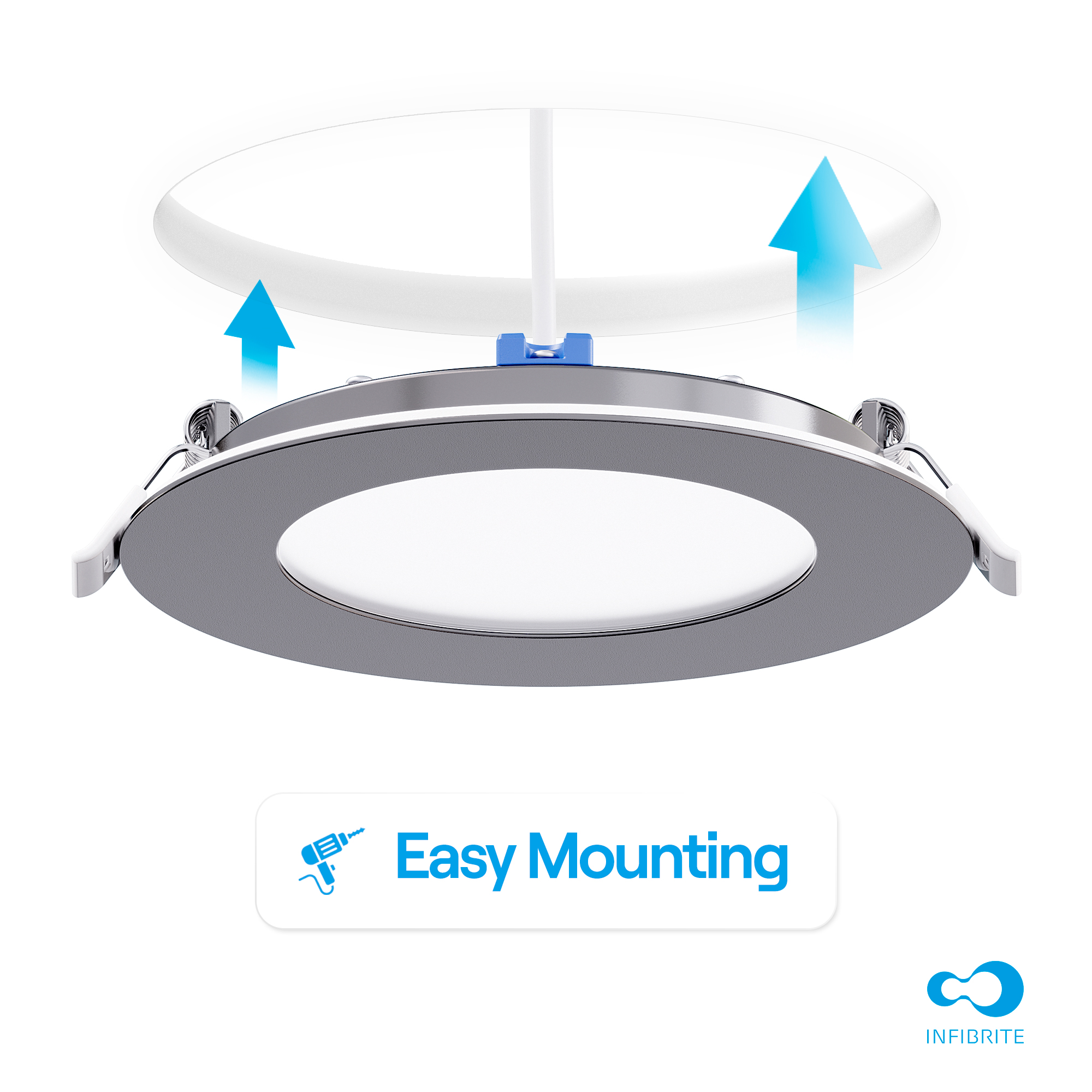 4 Inch Ultra-Thin Recessed LED Downlight, 9W 750LM, 4000K Cool White, Black Trim, Wet Rated, Triac Dimmable, ETL, FCC, Energy Star, (6 Pack) thumbnail 7