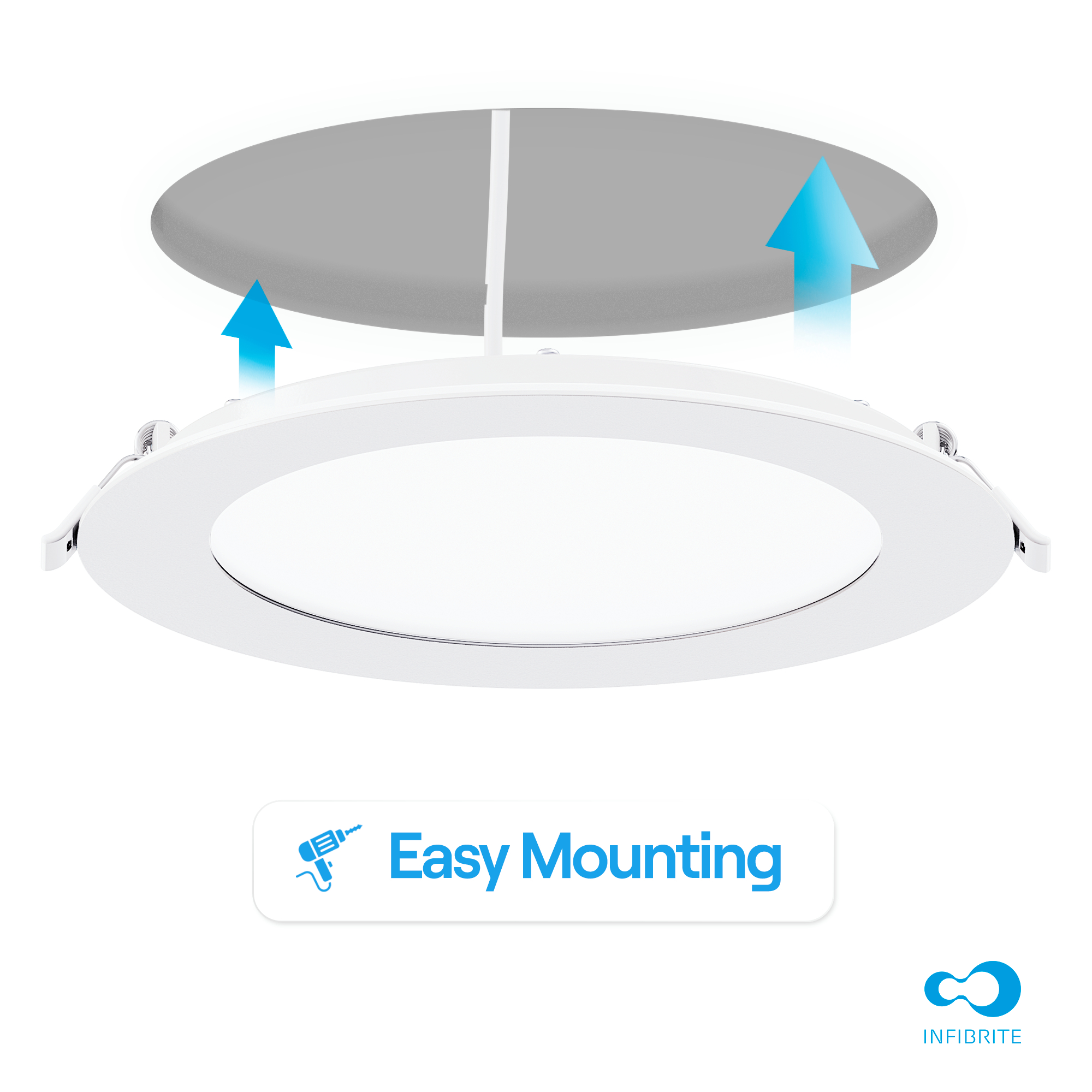 6 Inch Ultra-Thin Recessed LED Downlight, 12W 1,050LM, 3CCT Selectable, White Trim, Wet Rated, Triac Dimmable, ETL, FCC, Energy Star, (6 Pack) thumbnail 7