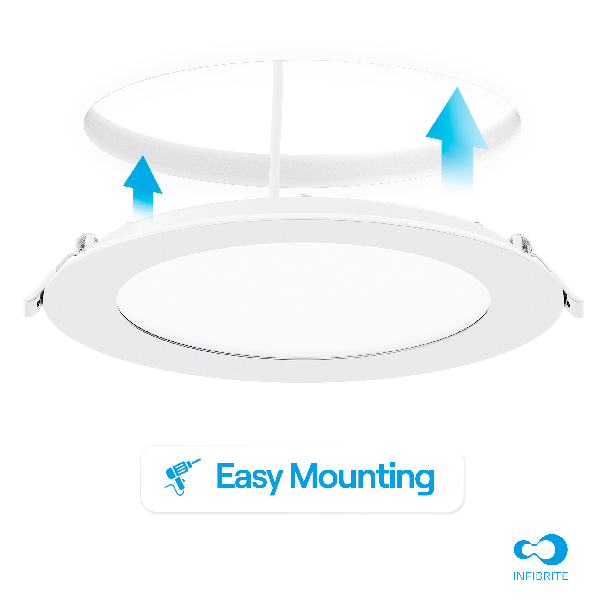 6 Inch Ultra-Thin Recessed LED Downlight, 12W 1,050LM, 5CCT Selectable, White Trim, Wet Rated, Triac Dimmable, ETL, FCC, Energy Star, (12 Pack) thumbnail 7