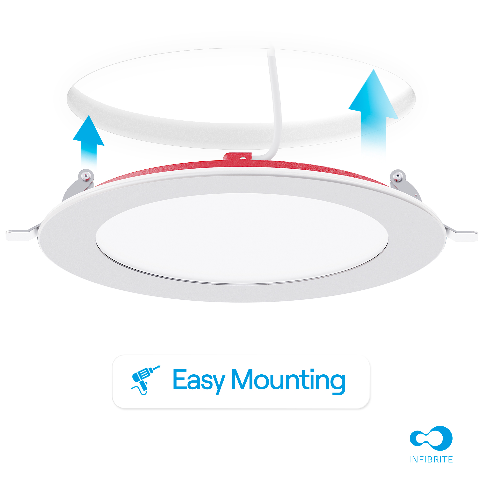 6 Inch Ultra-Thin Recessed LED Downlight, 12W 1,050LM, 4000K Cool White, White Trim, Fire Rated, Wet Rated, Triac Dimmable, ETL, FCC, Energy Star, (24 Pack) thumbnail 7