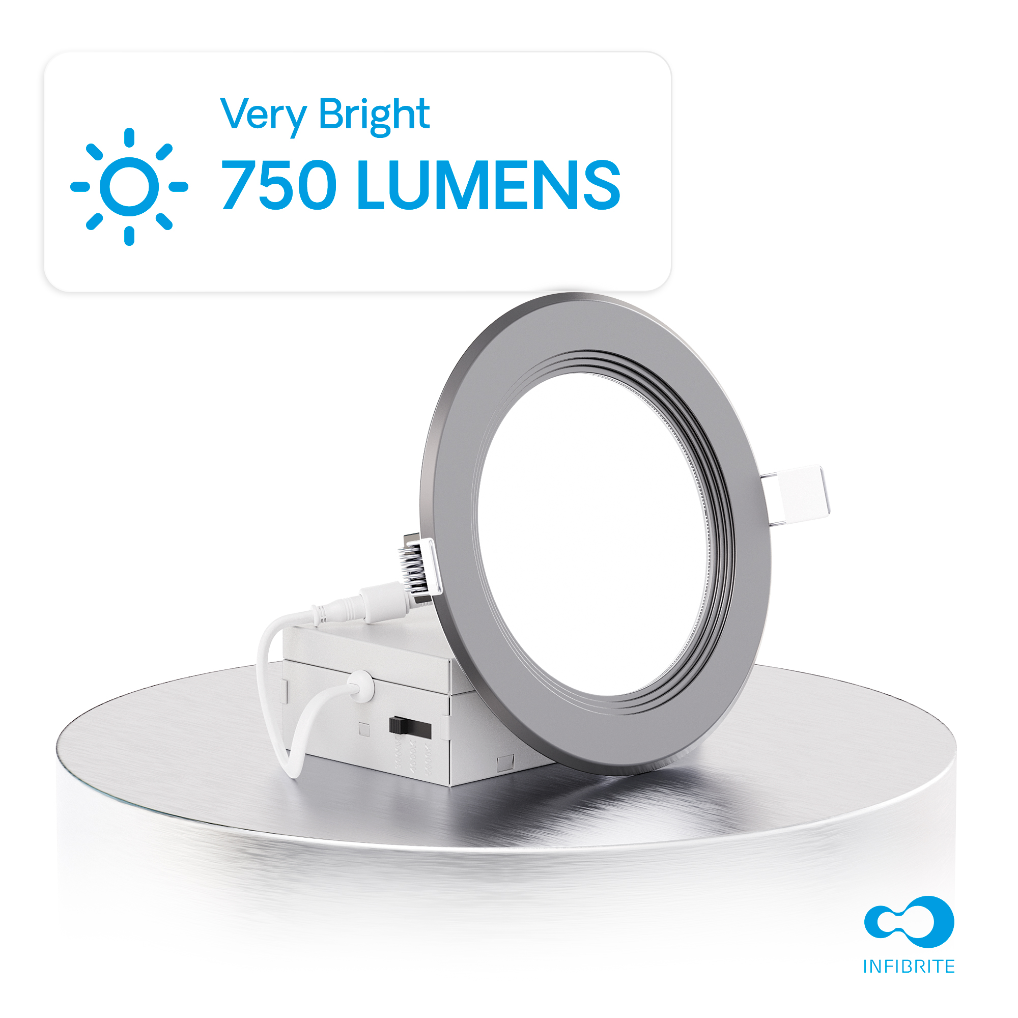 4 Inch Ultra-Thin Recessed LED Downlight, 9W 750LM, 3CCT Selectable, Black Trim, Baffle Trim, Wet Rated, Triac Dimmable, ETL, FCC, Energy Star thumbnail 2