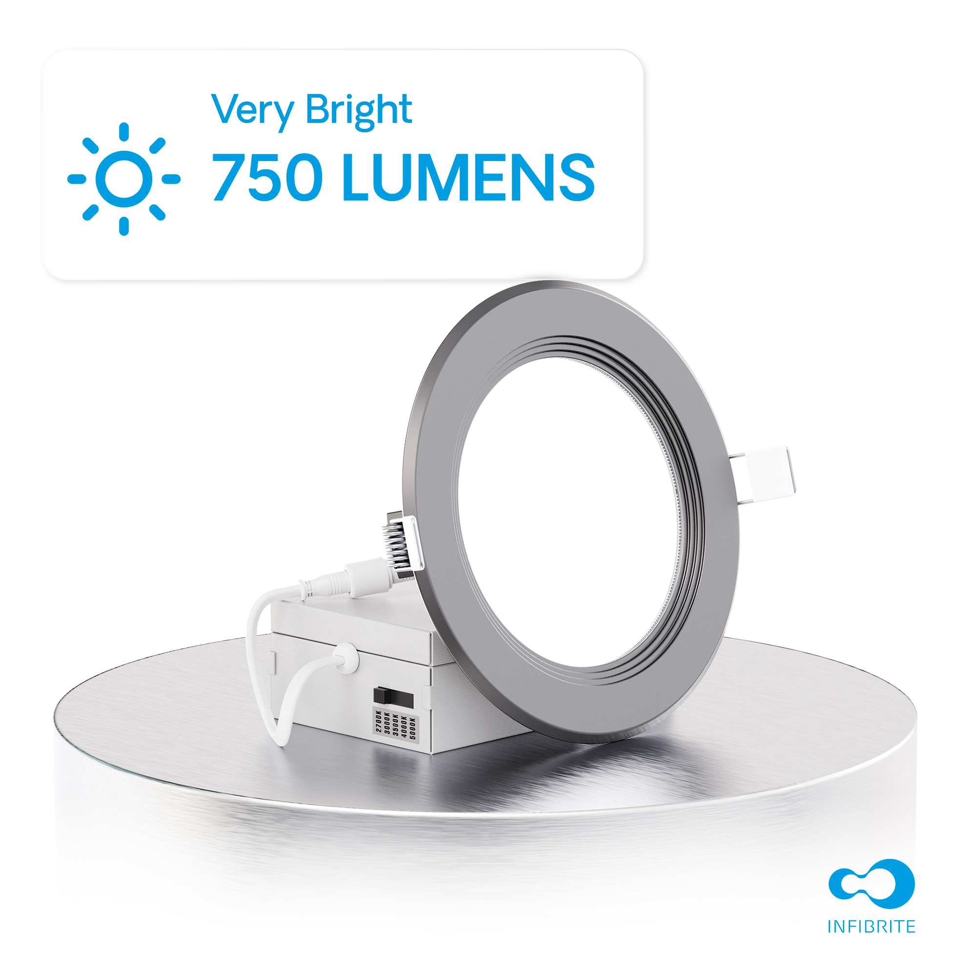 4 Inch Ultra-Thin Recessed LED Downlight, 9W 750LM, 5CCT Selectable, Black Trim, Baffle Trim, Wet Rated, Triac Dimmable, ETL, FCC, Energy Star, (12 Pack)