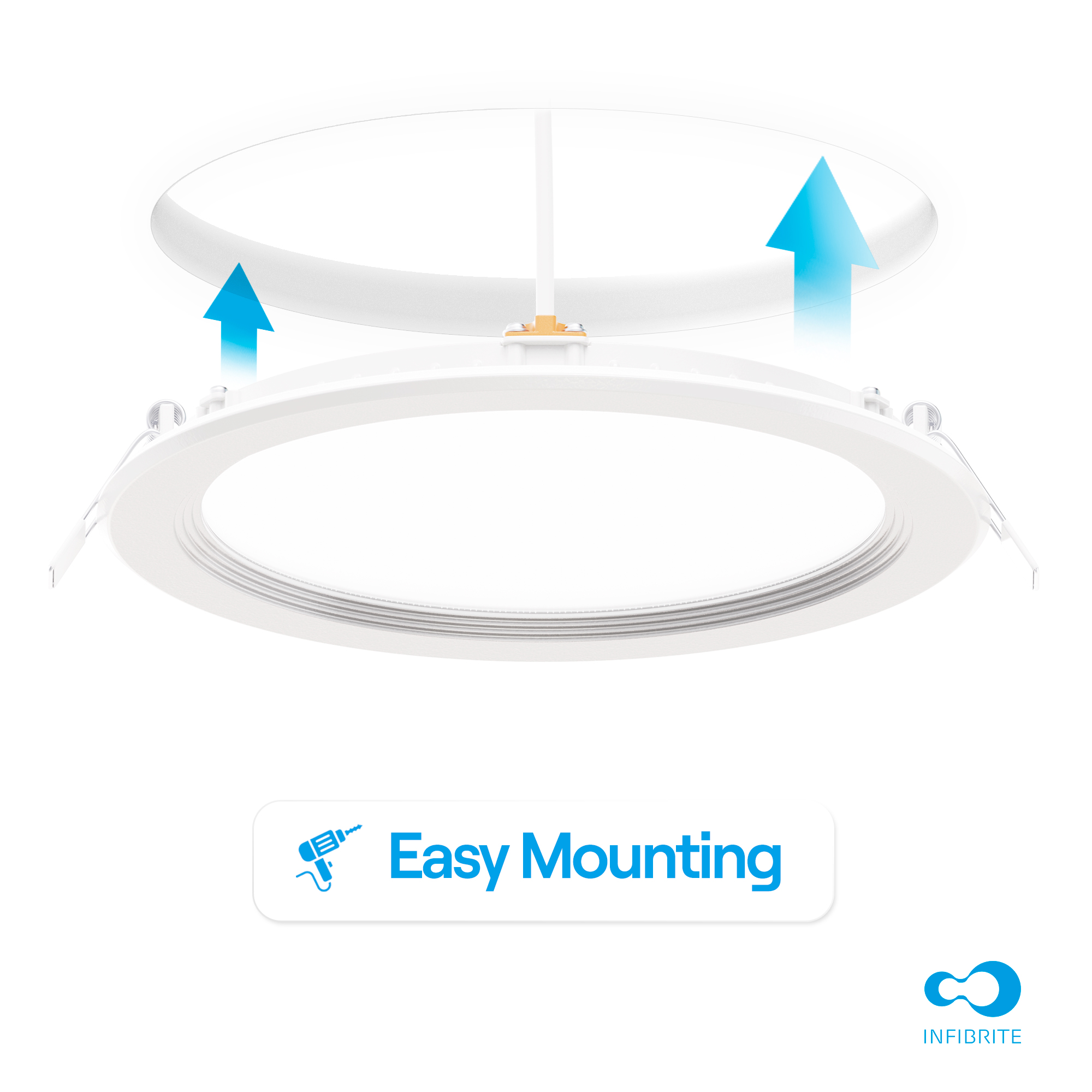 6 Inch Ultra-Thin Recessed LED Downlight, 12W 1,050LM, 5CCT Selectable, White Trim, Baffle Trim, Wet Rated, Triac Dimmable, ETL, FCC, Energy Star, (6 Pack) thumbnail 7