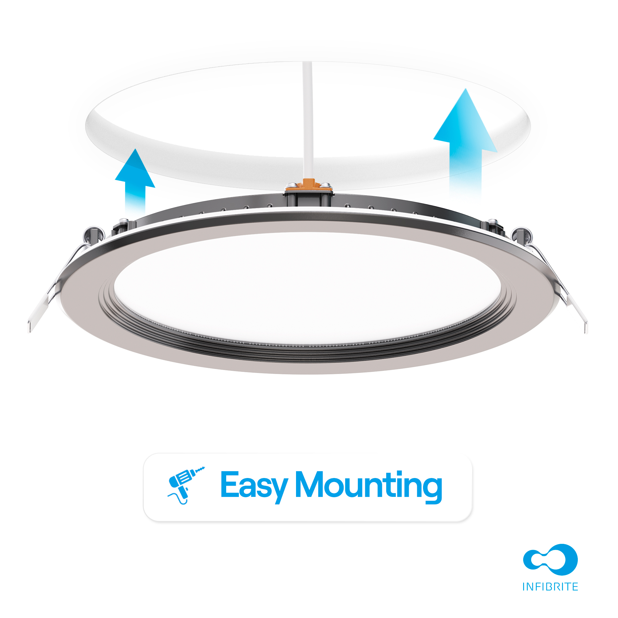6 Inch Ultra-Thin Recessed LED Downlight, 12W 1,050LM, 3000K Warm White, Black Trim, Baffle Trim, Wet Rated, Triac Dimmable, ETL, FCC, Energy Star, (6 Pack) thumbnail 7