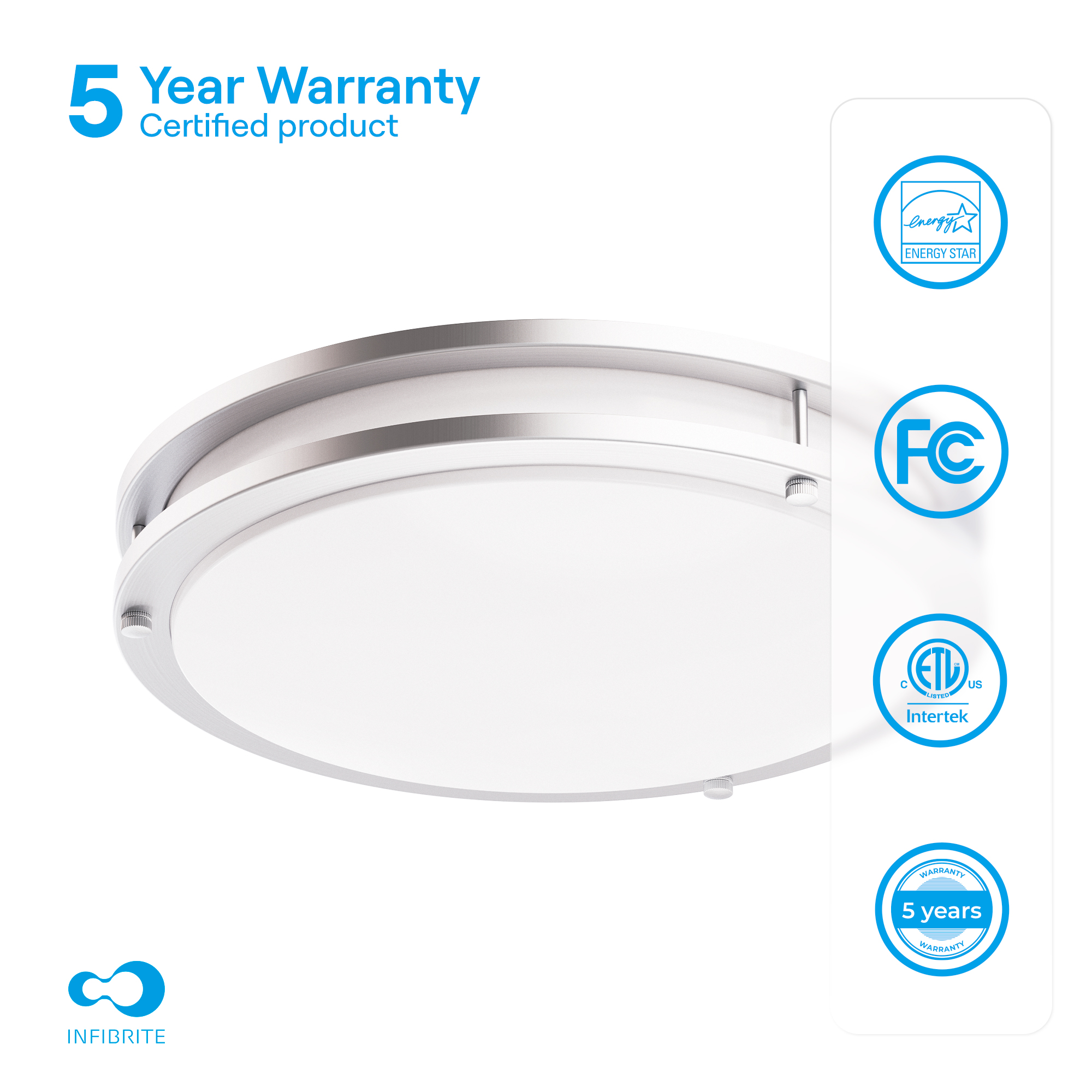 16.0W LED Recessed Downlight, 5CCT (2700K/3000K/3500K/4000K/5000K), ETL Listed thumbnail 4